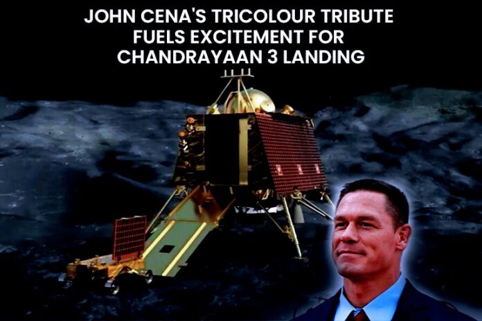 John Cena's Tricolour Tribute for Chandrayaan 3